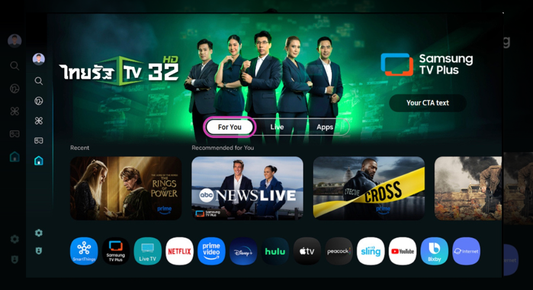 Samsung ยกระดับ Samsung TV Plus เปิดประสบการณ์ Connected TV ดูคอนเทนต์ไทย แบบคมชัดได้ฟรี โดยไม่ต้องโหลดแอปและต่อกล่องเพิ่ม นำร่องดึง ไทยรัฐทีวี ขยายไลน์อัปช่องรายการท้องถิ่นเป็นเจ้าแรก