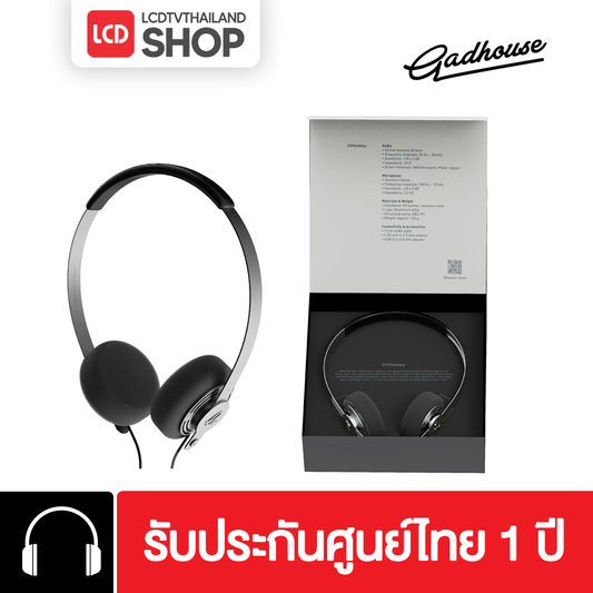 Gadhouse Wesley Headphones Black หูฟังออนเอียร์ รับประกันศูนย์ไทย