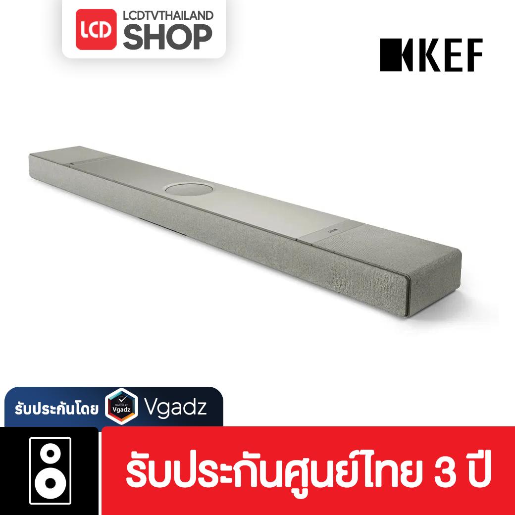 KEF XIO Silver Grey Soundbar Dolby Atmos and 5.1.2 spatial audio รับประกันศูนย์ Vgadz (สีเทา)
