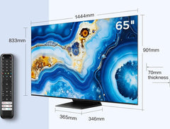 TCL 65QM8B ขนาด 65 นิ้ว 4K Mini QLED Google TV รุ่น  ระบบ Google Gaming TV Netflix Youtube 144HZ VRR รับประกันศูนย์ไทย